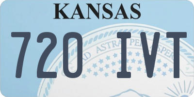 KS license plate 720IVT