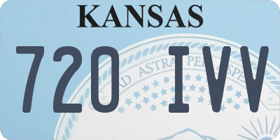 KS license plate 720IVV