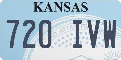 KS license plate 720IVW