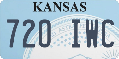 KS license plate 720IWC