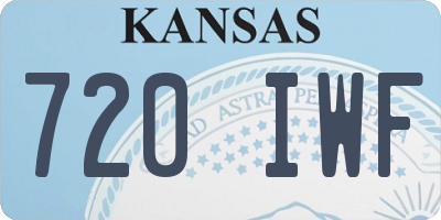 KS license plate 720IWF