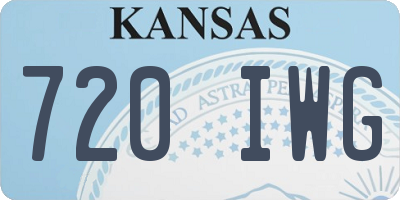 KS license plate 720IWG