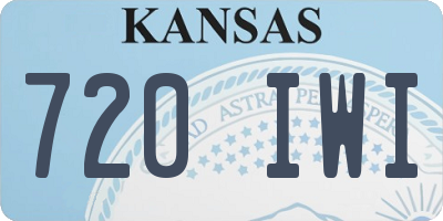 KS license plate 720IWI