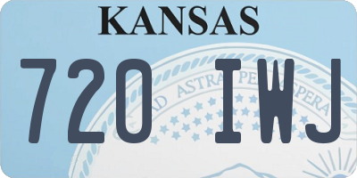 KS license plate 720IWJ