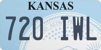 KS license plate 720IWL