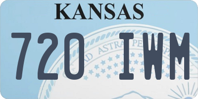 KS license plate 720IWM