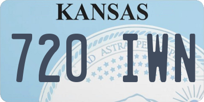 KS license plate 720IWN