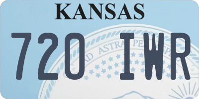 KS license plate 720IWR