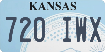 KS license plate 720IWX
