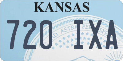 KS license plate 720IXA