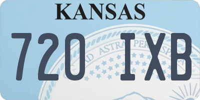 KS license plate 720IXB