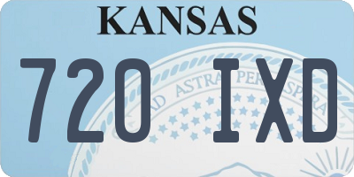 KS license plate 720IXD