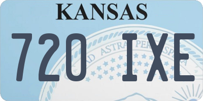 KS license plate 720IXE