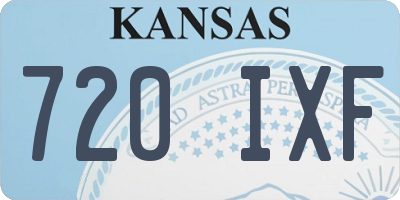 KS license plate 720IXF