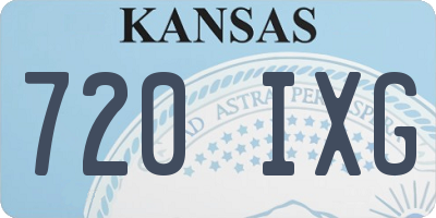 KS license plate 720IXG