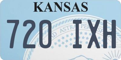 KS license plate 720IXH