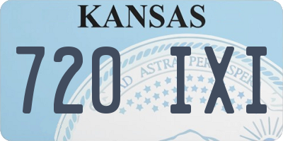 KS license plate 720IXI