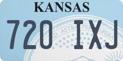 KS license plate 720IXJ