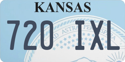 KS license plate 720IXL