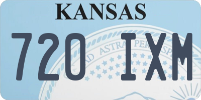 KS license plate 720IXM