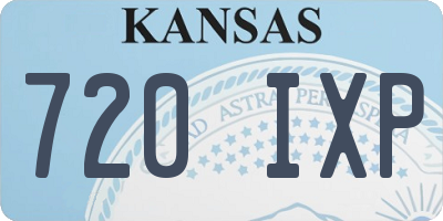 KS license plate 720IXP