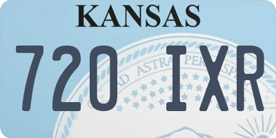 KS license plate 720IXR