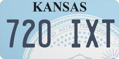 KS license plate 720IXT