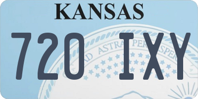 KS license plate 720IXY