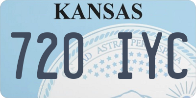 KS license plate 720IYC