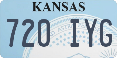 KS license plate 720IYG