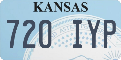 KS license plate 720IYP
