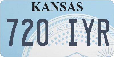 KS license plate 720IYR