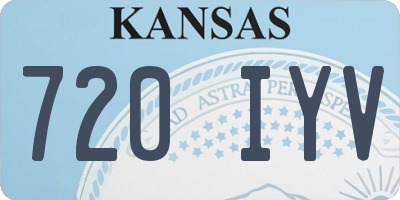 KS license plate 720IYV
