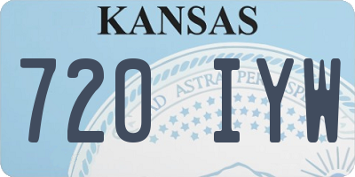 KS license plate 720IYW