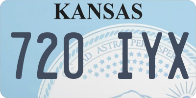 KS license plate 720IYX