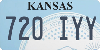 KS license plate 720IYY