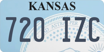 KS license plate 720IZC