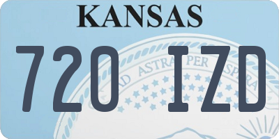 KS license plate 720IZD