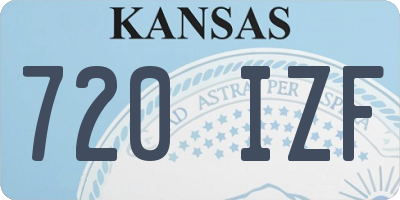KS license plate 720IZF