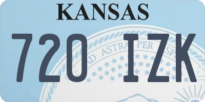KS license plate 720IZK