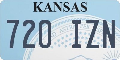 KS license plate 720IZN