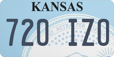KS license plate 720IZO