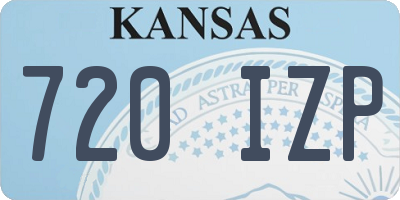 KS license plate 720IZP