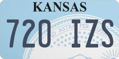 KS license plate 720IZS