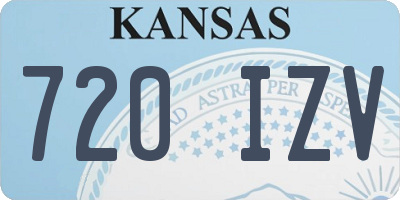 KS license plate 720IZV