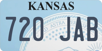 KS license plate 720JAB
