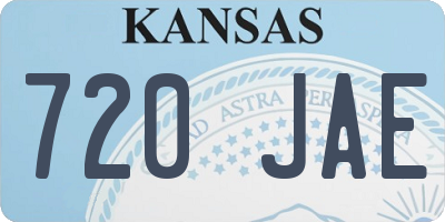 KS license plate 720JAE