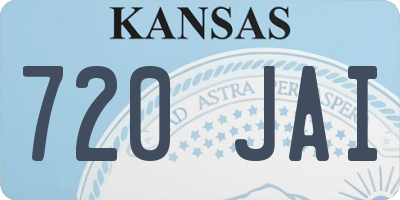 KS license plate 720JAI