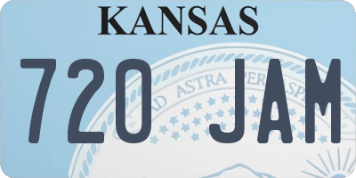 KS license plate 720JAM