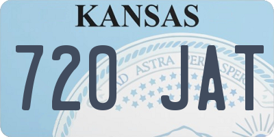 KS license plate 720JAT